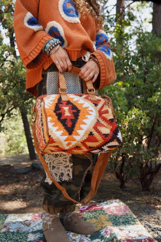 Bohemian Multicolor Fall Bags, Bohemian Multicolor Bags For Fall, Bohemian Bags With Adjustable Strap For Fall, Bohemian Shoulder Bag For Daily Use In Fall, Bohemian Shoulder Bag For Daily Use And Fall, Bohemian Woven Travel Bag, Bohemian Brown Crochet Bag With Adjustable Strap, Bohemian Brown Crochet Bag For Travel, Multicolor Bohemian Crochet Satchel Bag