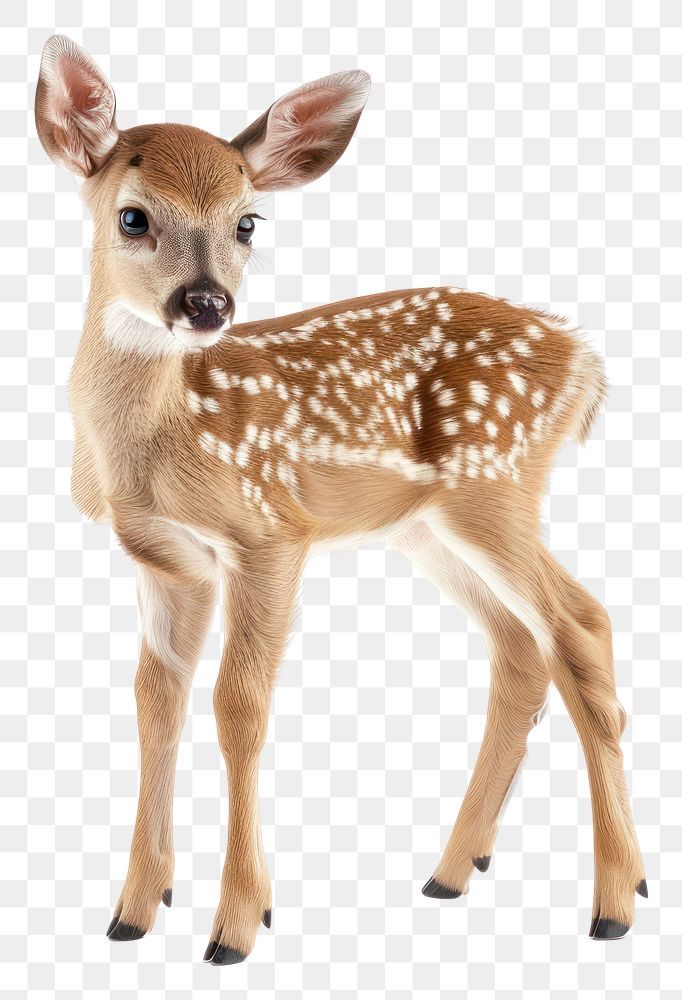 a baby deer standing on top of a white background png clipart free for personal use