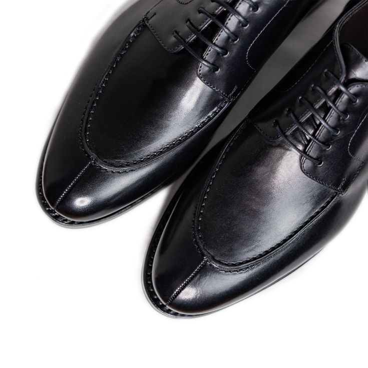 Ready to conquer the day? We’ve taken our timeless split toe derby silhouette and made it deep, dark, and black. This is a traditional, rich and refined shoe has an edge over the classic cap toe oxfords. We’ve also made this dress shoe with a Dainite sole so you can wear them all year round. Whether it's a formal events, or a night out with friends this is the perfect allrounder. Upper: Full-grain Italian leather Sole: Dainite lugged sole, British made* Construction: 360° Storm Goodyear welt (Re Dress Shoe, Goodyear Welt, Derby Shoes, Lug Sole, Italian Leather, Formal Event, Derby, Dress Shoes Men, Oxford Shoes