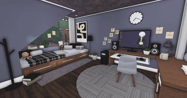 Roblox Bloxburg House Ideas Bathroom, Bloxburg Big Room Ideas, Bloxburg Bedroom Ideas Teen, Boys Bedroom Ideas Bloxburg, Boys Bloxburg Room, Boy Bedroom Ideas Bloxburg, Bloxburg Boys Bedroom, Boy Bloxburg Room, Bloxburg Boys Room