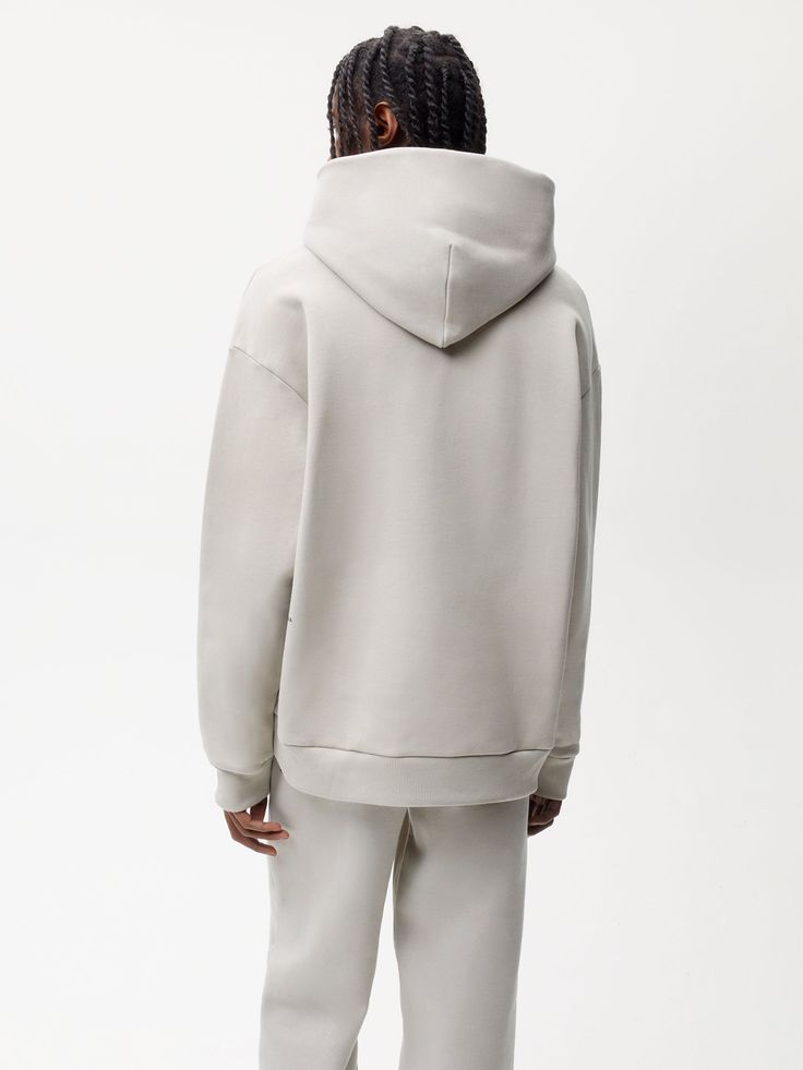 THIS HOODIE IS MADE FROM 420 GSM HEAVYWEIGHT COTTON, AND IS TREATED WITH PEPPERMINT OIL (PPRMINT™) FOR ITS ANTI-ODOR PROPERTIES. THE FABRIC IS BRUSHED ON THE INSIDE FOR A SOFT FEEL. Gray Hoodies, Heavyweight Hoodie, Eco Clothing, Peppermint Oil, Natural Plant, Organic Cotton Fabric, Long Shorts, Cotton Hoodie, Sustainable Clothing