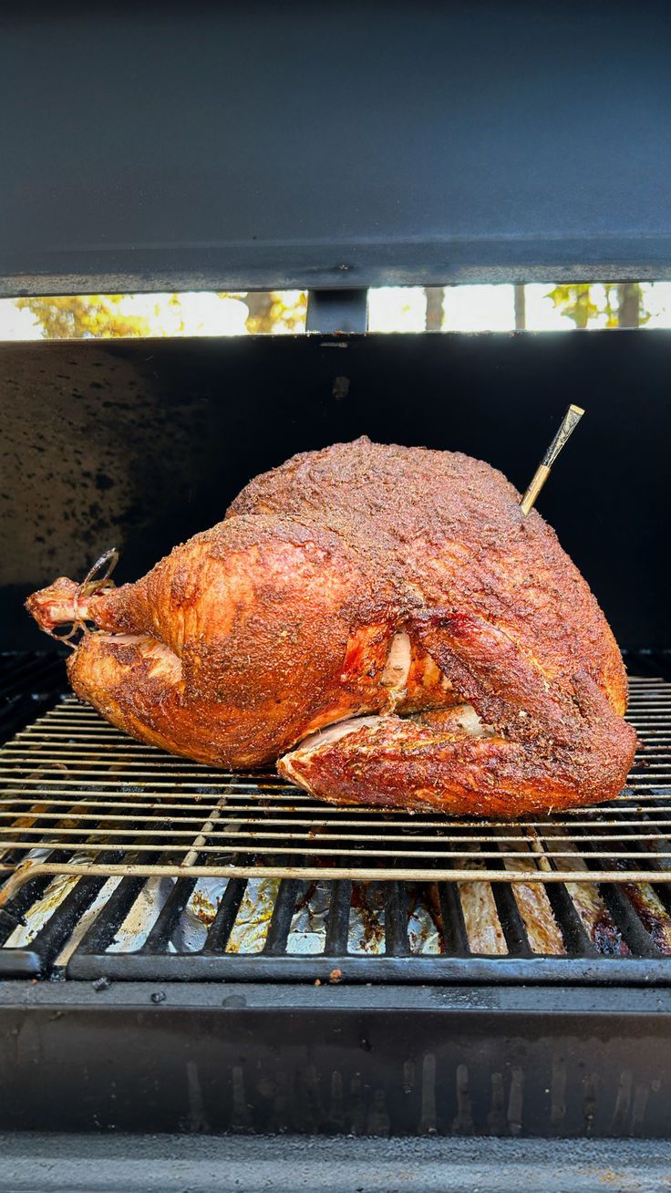 Smoked Cajun turkey on Traeger pellet grill. Whole Smoked Turkey Recipes, Smoked Turkey Traeger, Turkey On Traeger Grill, Cajun Rub For Turkey, Cajun Smoked Turkey Breast, Smoked Ham On Pellet Grill, Smoked Turkey Breast On Pellet Grill, Turkey On Pellet Grill, Pellet Smoked Turkey