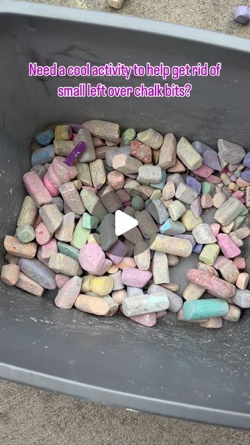 there is a pile of rocks in the bathtub that says need a cool activity to help get rid of small bites over chalk