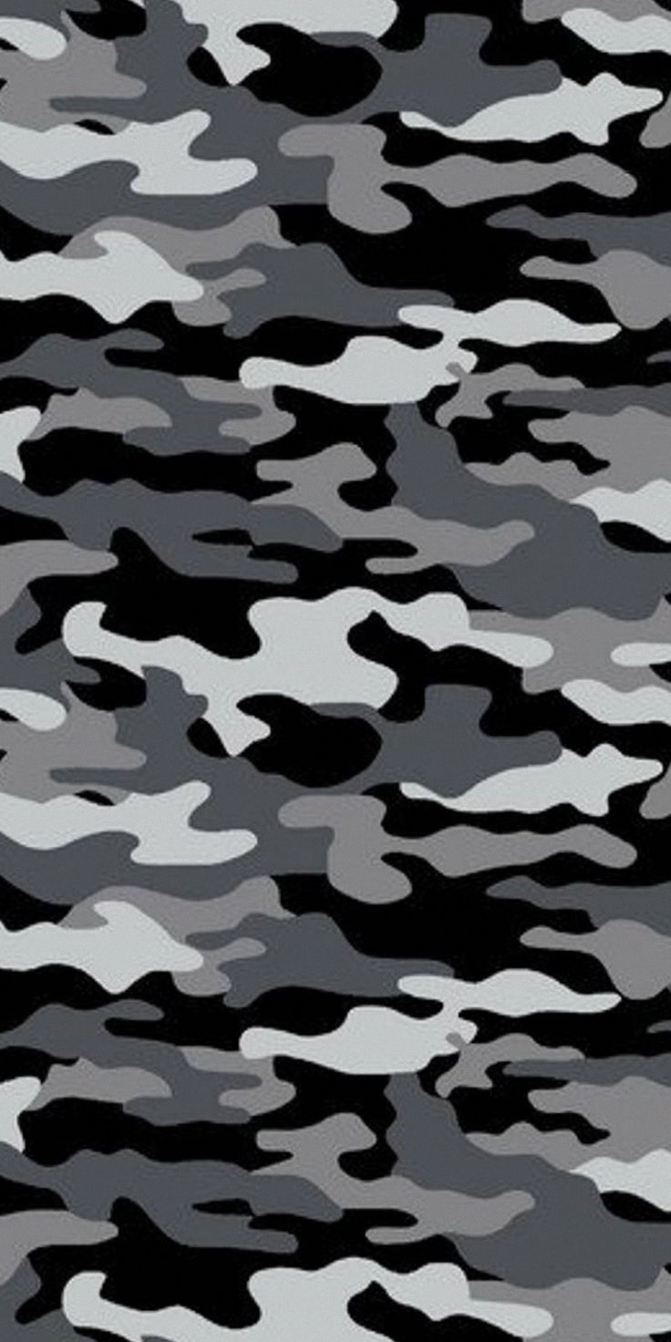 an abstract camo pattern in grey and black