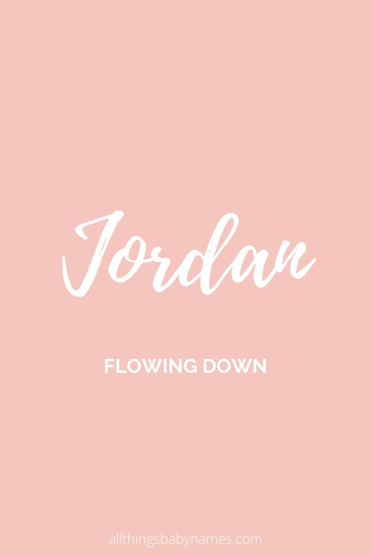 the words jordan flowing down in white on a pink background with an image of flowers