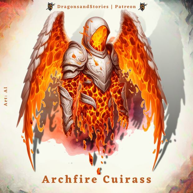 an image of the front cover of a game called archfire & cuiras