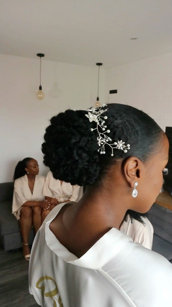 Wedding Hair 4c, Wedding Hairstyles For Natural Hair Black Bride Bridal Style Updo, Wedding Hairstyles For African Women, Bridesmaid Hairstyles 4c Hair, 4c Hair Wedding Hairstyles, Natural Hair Wedding Styles Black, Natural Hair Wedding Updo, 4c Bridal Natural Hairstyles, Bride Natural Hairstyles