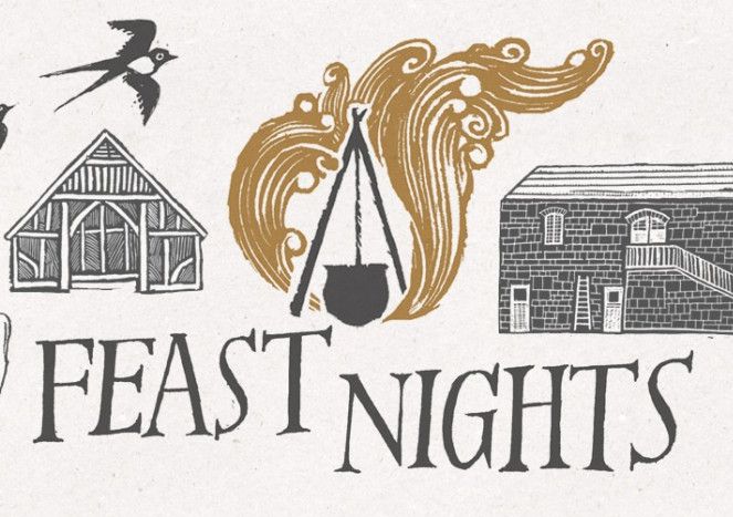 the logo for feast nights is shown here