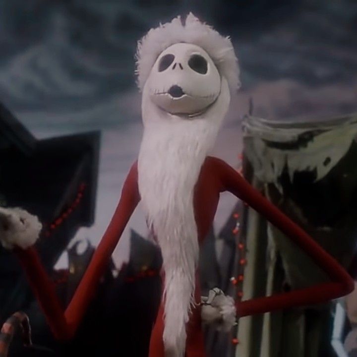 the animated character is dressed as santa claus