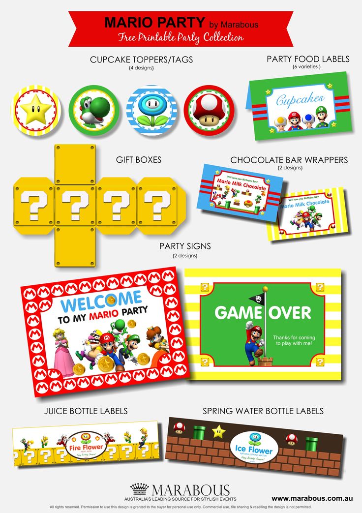 mario party printables and games for kids to play on the nintendo game console