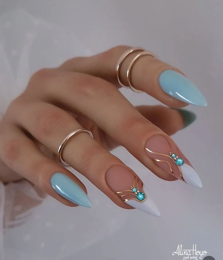 Easy Nails, Her Nails, Almond Nails Designs, Nailed It, Dream Nails, Fancy Nails, Chic Nails, Nail Polishes, Stiletto Nails