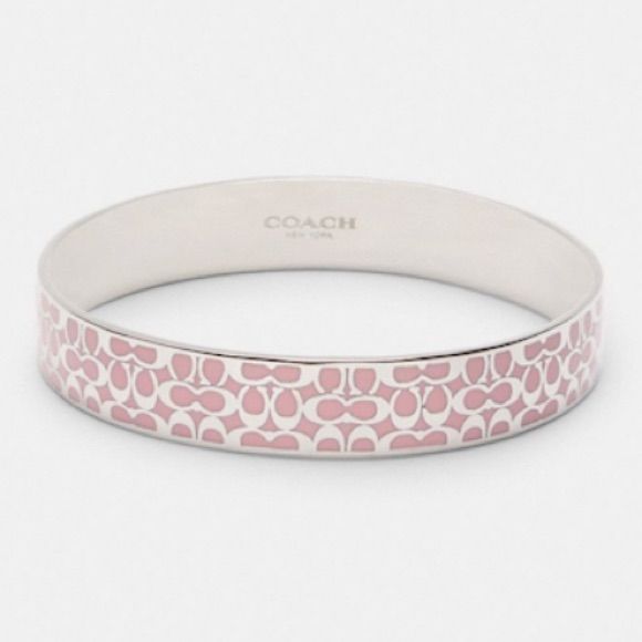 Pink/Silver Signature Coach Bangle Bracelet Plated Brass And Enamel Diameter: 2 1/2" X 2 1/2" Style No. C7771 I Send Free Gifts With Every Purchase New To Poshmark? Sign Up With Code Beautybasics_xo & Receive $10 Off! Classic Pink Bracelets, Modern Coach Jewelry For Formal Occasions, Formal Silver Coach Jewelry, Coach Bracelet Jewelry Gift, Coach Silver Jewelry For Formal Occasion, Coach Formal Bracelet Jewelry, Silver Coach Bracelets For Formal Occasions, Elegant Coach Jewelry With Polished Finish, Silver Coach Bracelets As A Gift