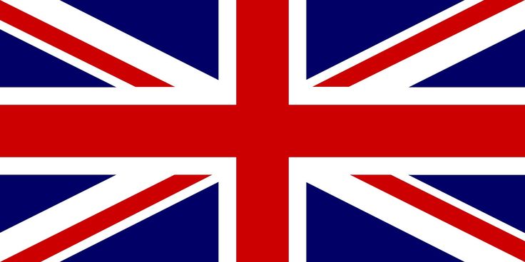 the british flag is shown in red, white and blue