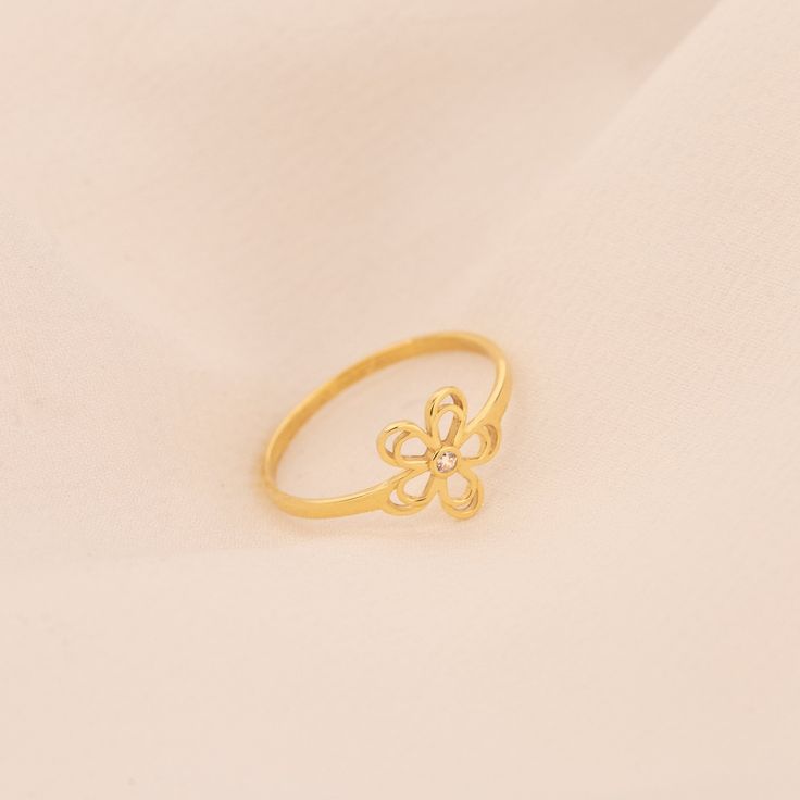 14K Solid Gold Daisy Flower Ring - Double Flower Ring With Dainty Cz Stone - 14K Gold Jewellery - Gold Slim Ring - Gift for Her ◈PROCESSING & SHIPPING ▪️ Your order will be handmade in 3-5 business days. ▪️You can upgrade your shipping to Express during check out if you want it quicker. ◈ OTHER INFORMATION: ▪️ High Quality Handmade  14K Solid Gold, 14K Rose Gold, 14K White Gold ▪️ All of our products have 14K Hallmark. ▪️ All our jewellery is custom made by hand with Love and Care in our workshop. ▪️ All of our jewellery is hypoallergenic, water-resistant, and tarnish-resistant. ▪️ All items will be shipped in a gift box. ▪️ If you can't find the information you need or need some advice for your design? Feel free to contact us.  ▪️ You can message us for multiple orders. Gold Flower-shaped Diamond Ring, Gold Diamond Flower-shaped Ring, Gold Diamond Flower Promise Ring, Gold Diamond Flower Ring For Promise, Gold Diamond Flower Ring For Anniversary, Gold Flower-shaped Diamond Ring For Wedding, Gold Rings With Flower Charm, Dainty Gold Ring With Flower Charm, Gold Diamond Flower Ring