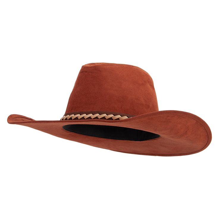 1 in Woven Band Cowboy HatMade of 100% Polyester.One size fits most.Fitting up to M.A 1 in woven band.Has a elastic tie in crown.Adult/Unisex.A great hat for any cold weather event or any casual evening.13.5(W) X 15(L) X 5(H) inches.All Seasons.Hand Wash.Imported. Adjustable Felt Hat For Kentucky Derby Country Events, Adjustable Fedora For Country Events, Adjustable Fit Flat Brim Hat For Country Events, Western Style Sun Hat For Rodeo, Adjustable Fit Flat Brim Hat For Rodeo, Adjustable Wide Brim Top Hat For Country Events, Adjustable Wide Brim Top Hat For Ranch, Adjustable Wide Brim Country Style Top Hat, Wide Brim Fedora For Country Events