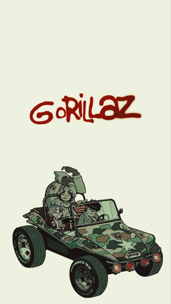 an image of a car with the word gorillaz on it