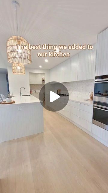 the kitchen is clean and ready to be used as a living room or dining area