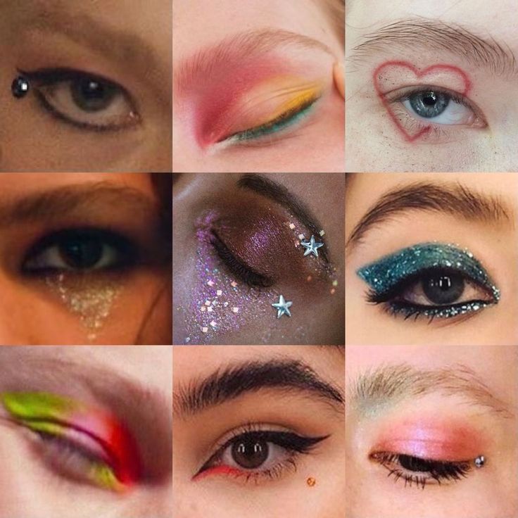 many different types of eyeliners with stars on them