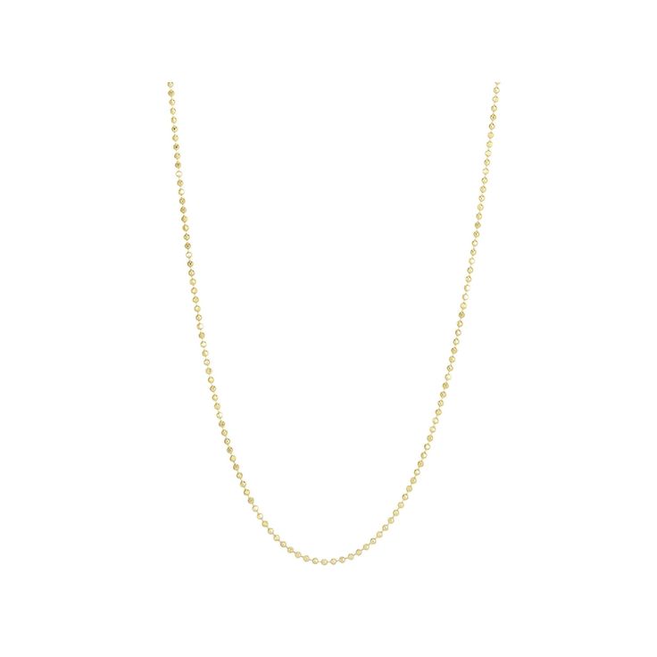 Complete your look with the eye-catching style of this LUMINOR GOLD 14k gold ball chain necklace. Click on this JEWELRY & WATCHES GUIDE to learn about fit, styles, materials and more! Complete your look with the eye-catching style of this LUMINOR GOLD 14k gold ball chain necklace. Click on this JEWELRY & WATCHES GUIDE to learn about fit, styles, materials and more! FEATURES Chain type: ball Width: 1 mm Total weight: 2 grams Metal: 14k gold Finish: polished Packaging: velvety pouch Size: 18". Gen Formal Yellow Gold Ball Chain Jewelry, 14k Gold Ball Chain Necklace, 14k Gold Necklace With Ball Chain, Yellow Gold Box Chain Necklace With Beads, Yellow Gold Necklace With Box Chain And Round Beads, Classic 14k Gold Ball Chain Necklaces, Gold Ball Chain, Ball Chain Necklace, Ball Chain