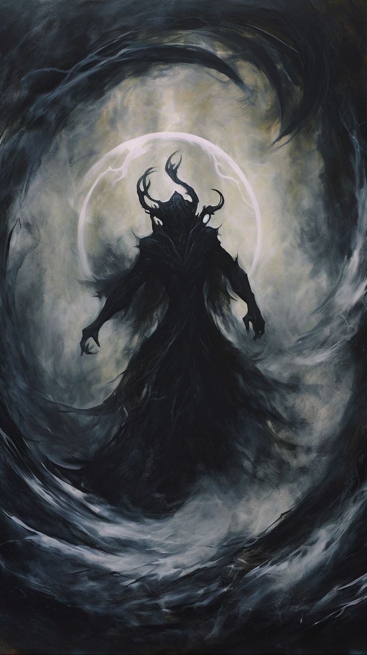 Shadow Monster Fantasy Art, Dnd Deity Art, Shadowfell Creatures, Shadow Fantasy Art, Dark Creatures Shadows, Dark God Art, Shadowfell Dnd, Shadow Man Art, Shadow Monster Art