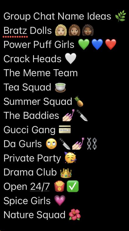 Name Group Ideas Friends Funny, Names For Besties Group, Aesthetic Group Names For 4, Bestie Group Name Ideas, Names For A Group Chat Of 3, Snap Group Names, Funny Names For Friends Group, Good Group Chat Names For 3, Cute Group Chat Names For 3