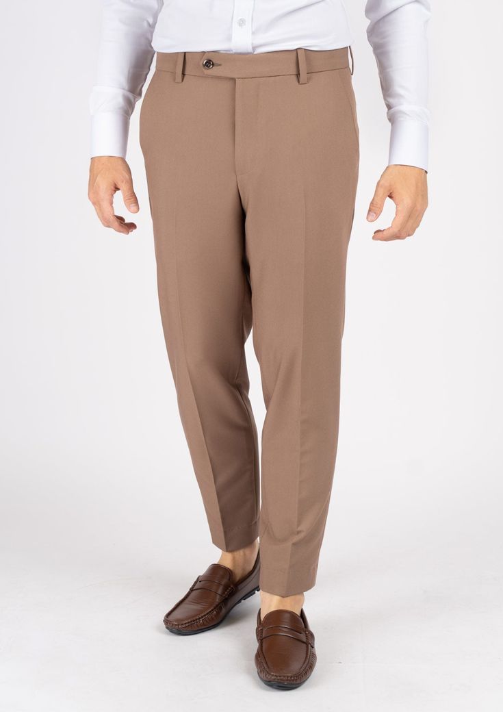 Light Brown Stretch Pants - SARTORO Body Posture, Body Proportions, Timeless Classic Style, Stretch Pants, Fabric Samples, Timeless Classic, Stretch Cotton, Light Brown, Classic Style