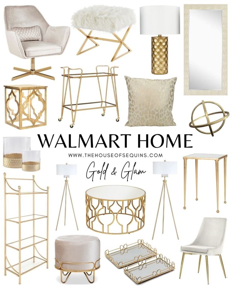 a collage of furniture and accessories with the words walmart home gift & give