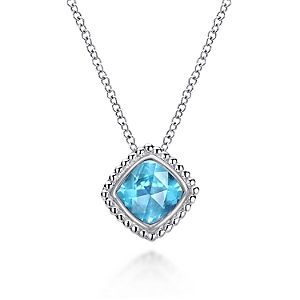 18 Blue Topaz Pendant Necklace, Teardrop Diamond, Halo Necklace, Trending Engagement Rings, Trending Necklaces, Ring Trends, Blue Topaz Pendant, Topaz Pendant, White Gold Necklaces