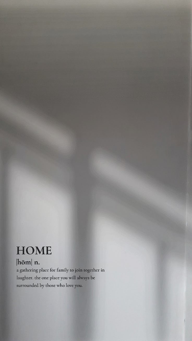 an advertisement for home is shown in black and white, with the word home written on it