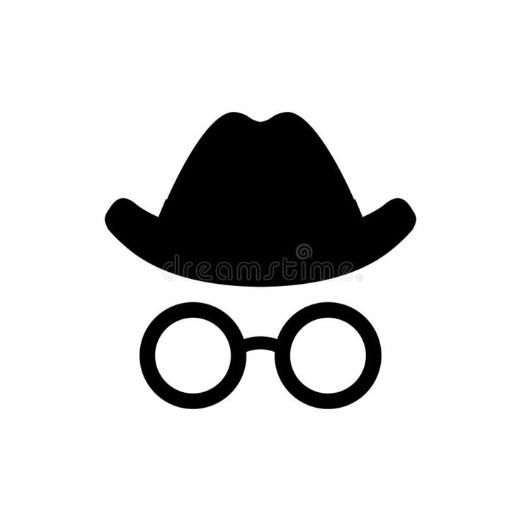 a hat, glasses and mustache on a white background royalty illustration