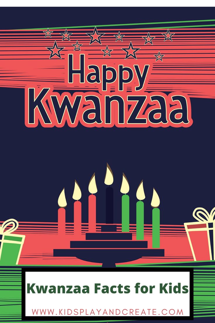 happy kwanzaa for kids with candles and presents