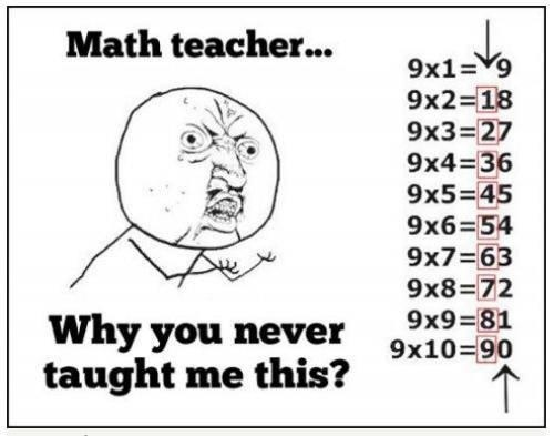 a meme with the text math teacher why you never taught me this?