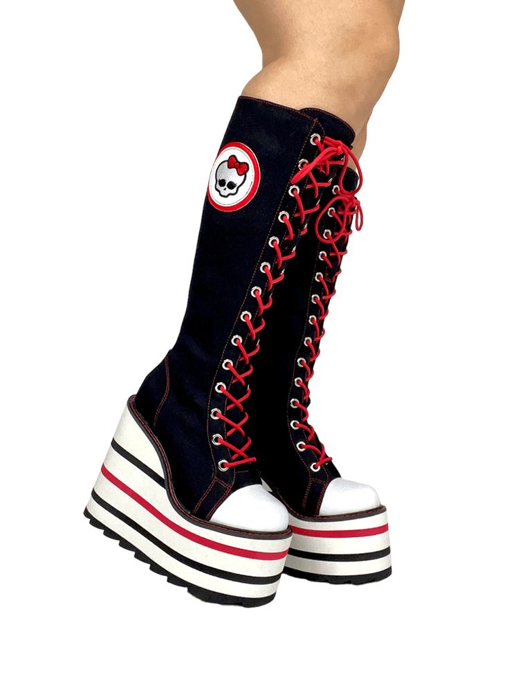 Ghoul Monster, Monster High Accessories, Monster High Shoes, White Monster, High Platform Boots, Monster High Clothes, Goth Shoes, 6 Inch Heels, Scene Outfits