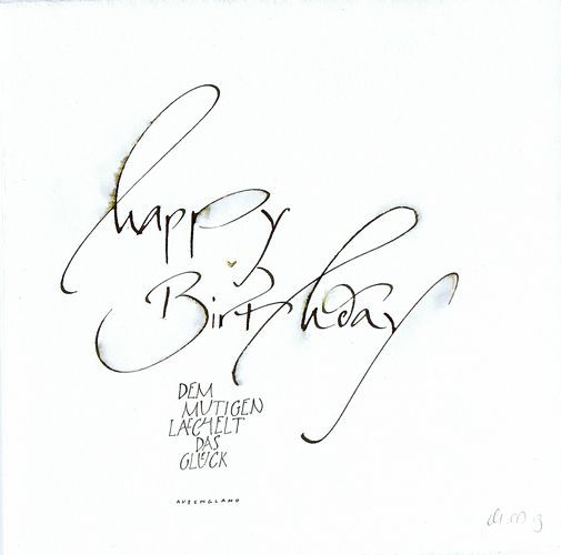 a handwritten happy birthday card with the words'happy birthday'in cursive writing