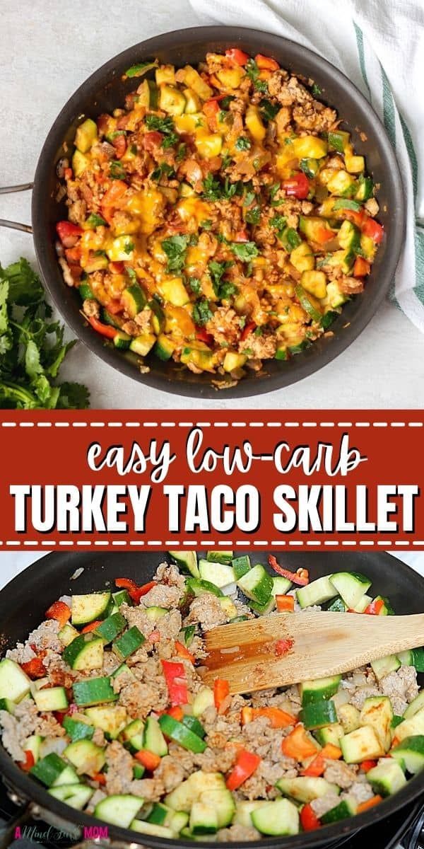 easy low - carb turkey taco skillet with vegetables