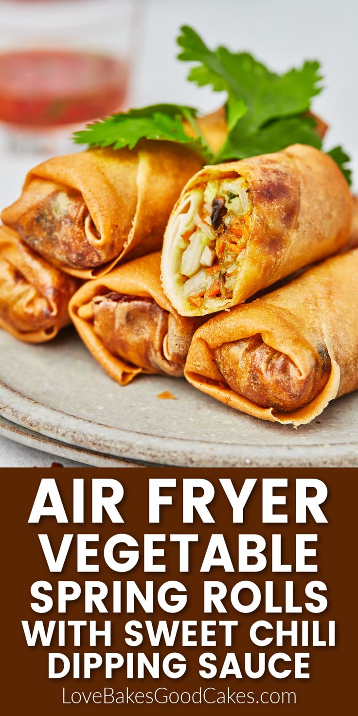 Air Fryer Vegetable Spring Rolls Fried Veggie Spring Rolls, Air Fry Spring Rolls Recipe, Spring Roll Air Fryer Recipes, Homemade Spring Rolls Air Fryer, Vegetable Spring Rolls Air Fryer, Air Fryer Spring Rolls Recipe Rice Paper, Air Fry Spring Rolls, Air Fryer Spring Rolls Rice Paper, Air Fryer Spring Rolls Recipe