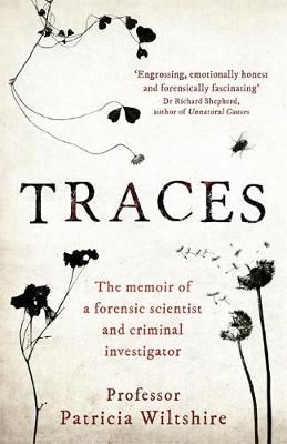 the cover of traces by patrick wilshawe, featuring dandelions and butterflies