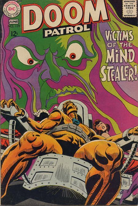 an old comic book cover with some weird looking characters