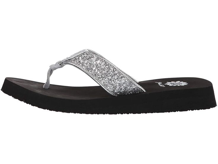 Yellow Box Feliks | Zappos.com Summer Silver Sandals With Glitter Accents, Silver Sandals With Glitter Accents For Summer, Silver Glitter Sandals For Summer, Open Toe Glitter Sandals For Beach, Party Silver Synthetic Flip Flops, Silver Beach Sandals With Cushioned Footbed, Silver Open Toe Synthetic Flip Flops, Silver Synthetic Open Toe Flip Flops, Adjustable Glitter Sandals With Round Toe