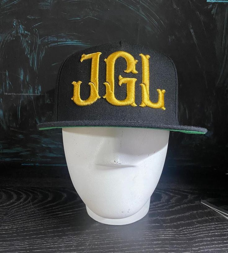 This snapback is a great gift for yourself or someone else, it is embroidered and very good quality! If you have any questions feel free to contact me! Customizable Black Baseball Cap, Personalized Black Snapback Hat With Curved Brim, Casual Snapback Hat With Flat Bill As Gift, Casual Snapback Hat With Flat Bill, Casual Flat Bill Snapback Hat, Black Fitted Hat With Letter Print And Flat Brim, Custom Black Baseball Cap With Curved Brim, Customizable Black Custom Snapback Hat, Customizable Black Snapback Hat With Flat Brim