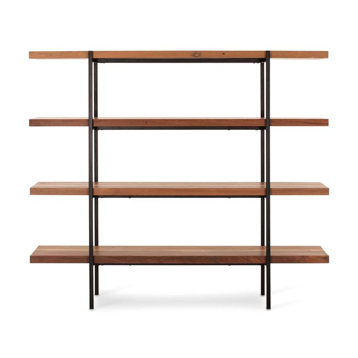 Reclaimed Teak High Shelf - Hausful - Modern Furniture, Lighting, Rugs and Accessories (4470221406243) Modern Commercial Office, Modern Bookcase Design, Collapsible Furniture, Plant Shelf Ideas, Small Home Interior, Air Design, Contemporary Bookcase, Shelf Units, Tidy Room