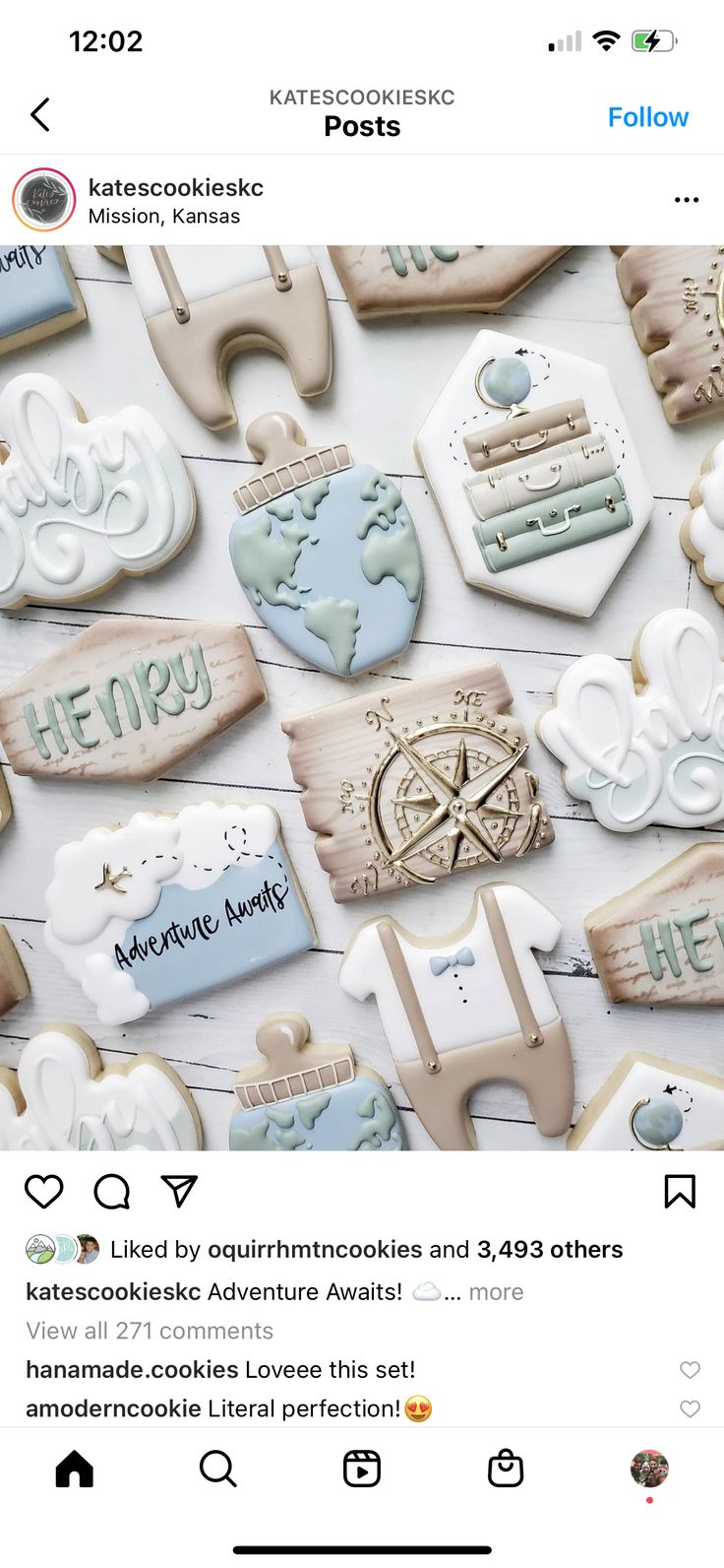 an image of some cookies that are on top of each other with the words happy written on them