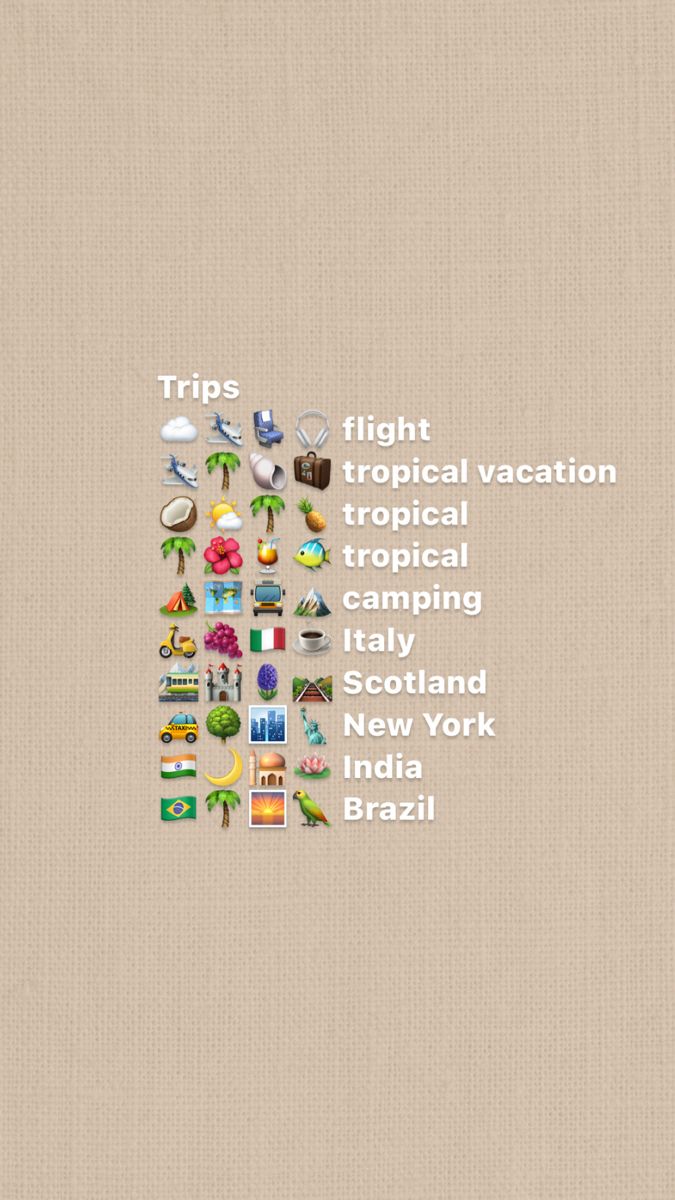 a poster with different types of travel related items