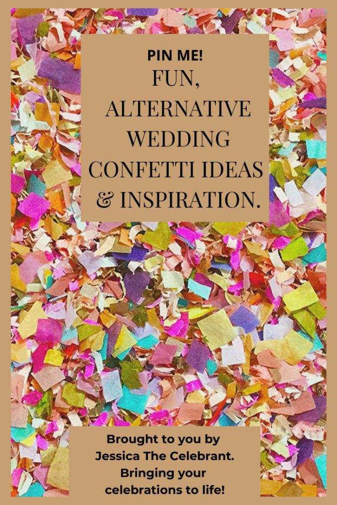 a poster with the words pin me fun alternative wedding confetti ideas and inspiration