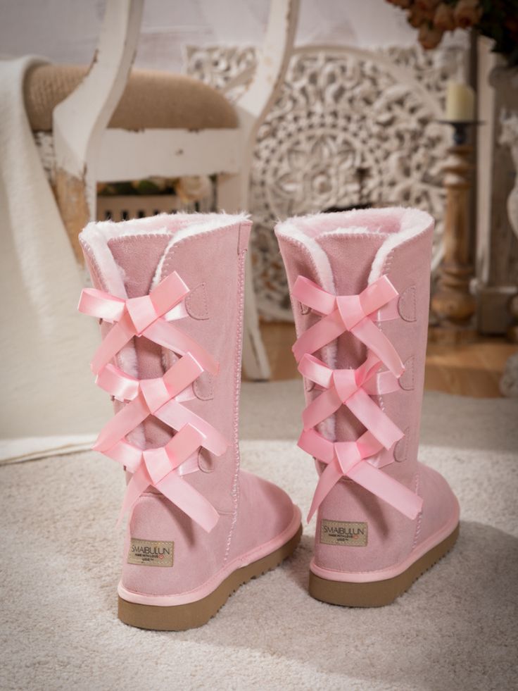 Pink Pink Ugg Boots Platform, Pink Ygg Bailed Bow, Pink Shoe Boots, Pink Ugg Boots Ugg, Baily Bow Pink Uggs, Pink Bailey Bow Ugg, Dollette Shoes, Pink Suede Boots, Pink Uggs