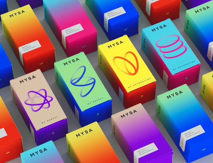 many colorful boxes with logos on them are arranged in the shape of cubes and letters