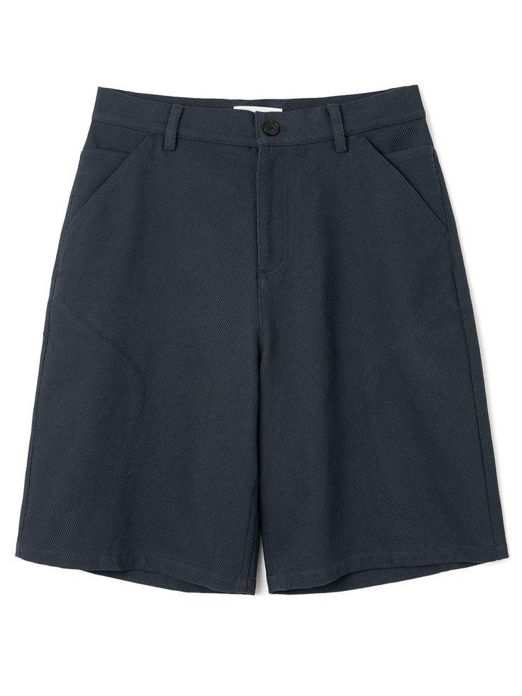 Composition : 100% cottonCountry of Origin : China Modern Cotton Bottoms With Straight Hem, Navy Wide Leg Cotton Pants, Modern Cotton Bottoms With Relaxed Fit, Modern Relaxed Fit Cotton Bottoms, Cotton Wide Leg Shorts For Work, Wide Leg Cotton Shorts For Work, Navy Bottoms With Relaxed Fit And Straight Hem, Navy Cotton Bottoms With Hip Pockets, Navy Cotton Pants With Straight Hem