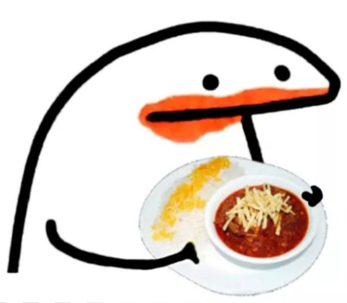 a cartoon penguin holding a plate with food on it