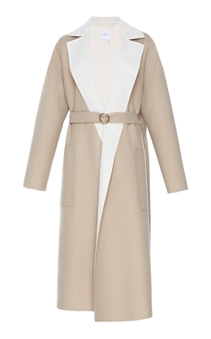 Click product to zoom Long Sleeve Coat, Pink Coat, Long Sleeves Coats, Cashmere Coat, Outerwear Coats, Tie Belt, Moda Operandi, Fashion Collection, Fall Fashion