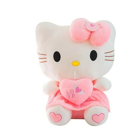 a hello kitty stuffed animal with a pink heart